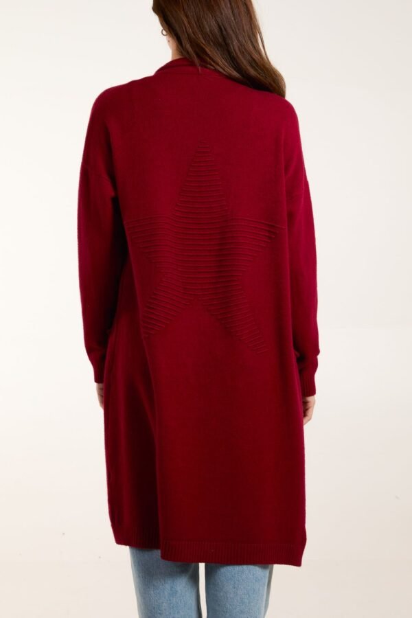 Star Back Long Cardigan