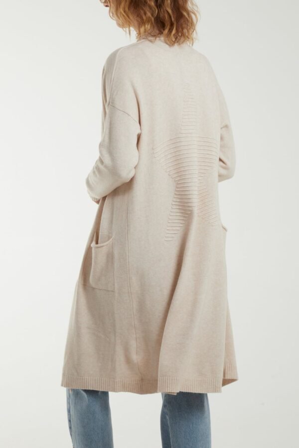 Star Back Long Cardigan