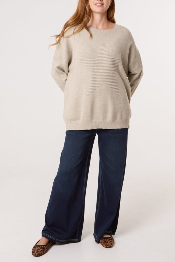 2026/10/1000512379.jpg Ribbed Star Fine Knit Jumper