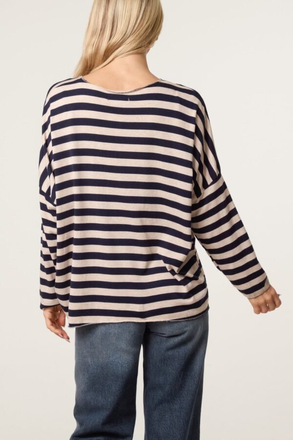 2026/10/1000512815.jpg Striped Oversized Fine Knit Jumper