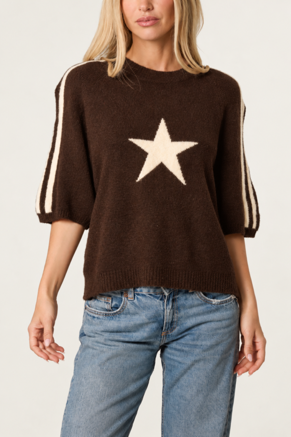 2026/10/1000512825.png Star Short Sleeve Stripe Jumper